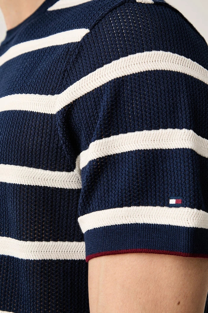 Tommy Hilfiger erkek pamuklu kazak tipi tişört