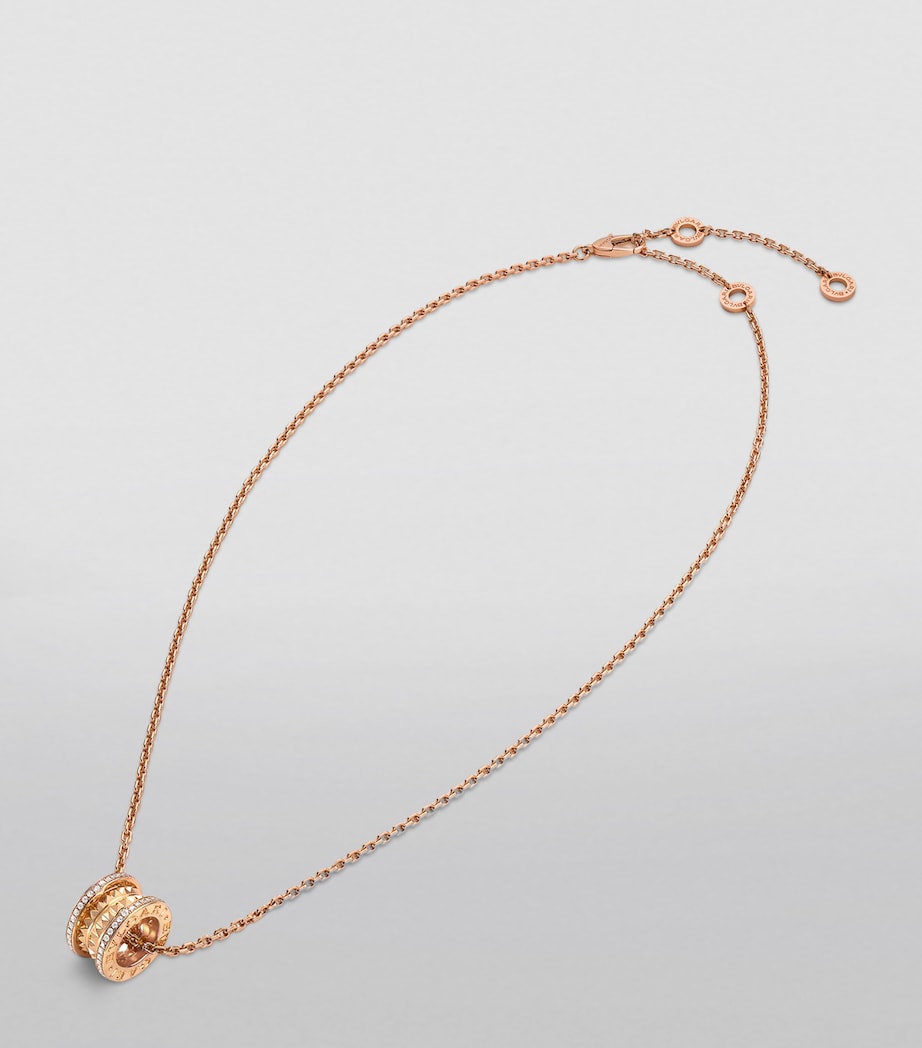 Rose Gold and Diamond B.zero1 Rock Pendant Necklace