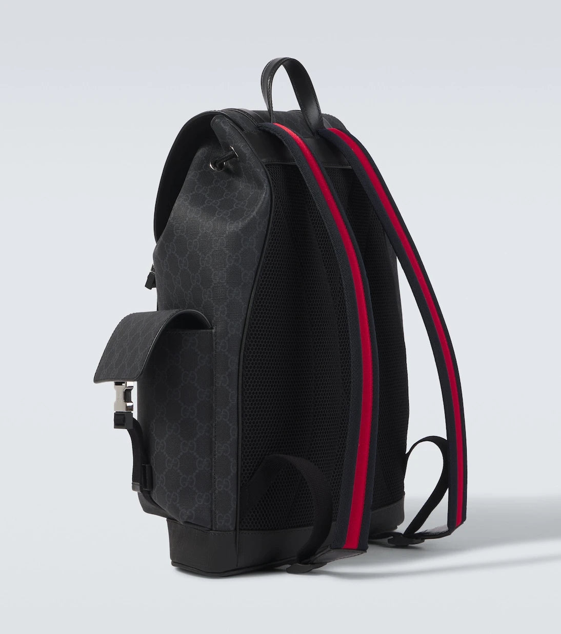 Gucci - GG Canvas leather-trimmed backpack