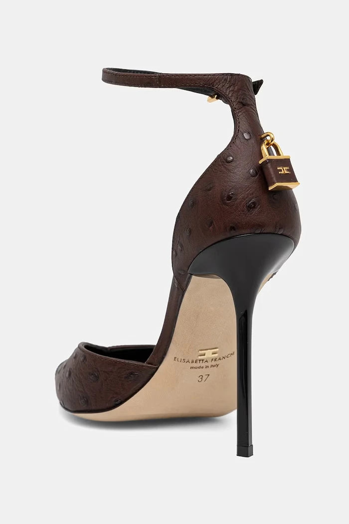 Elisabetta Franchi обувки с ток от кожа