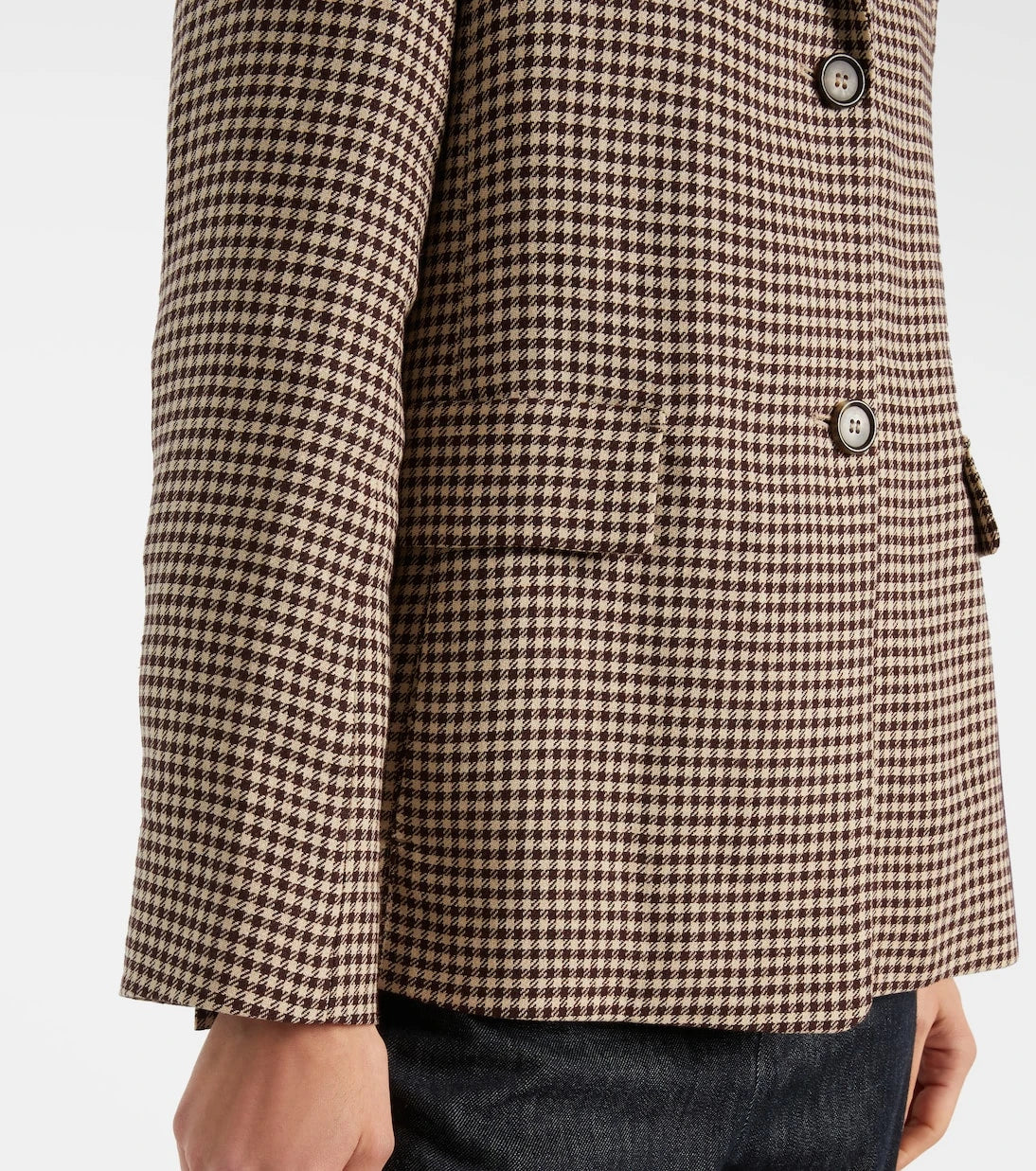 'S Max Mara - بليزر Gita من الكتان بنقشة الكاروهات