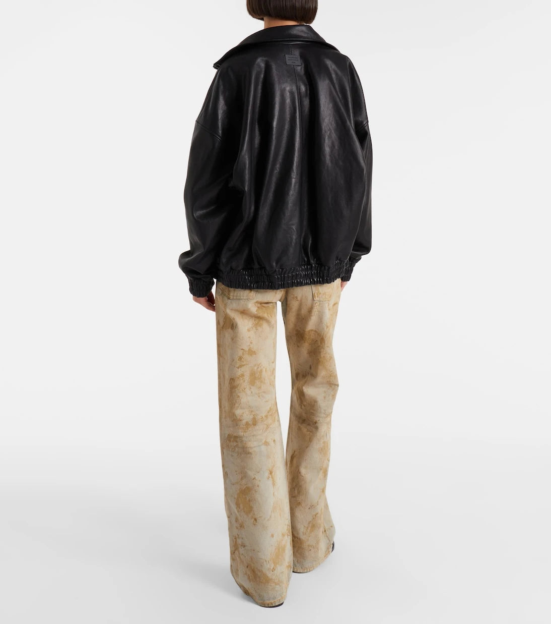 Acne Studios - جينز واسع الساق بتصميم بالٍ 2021