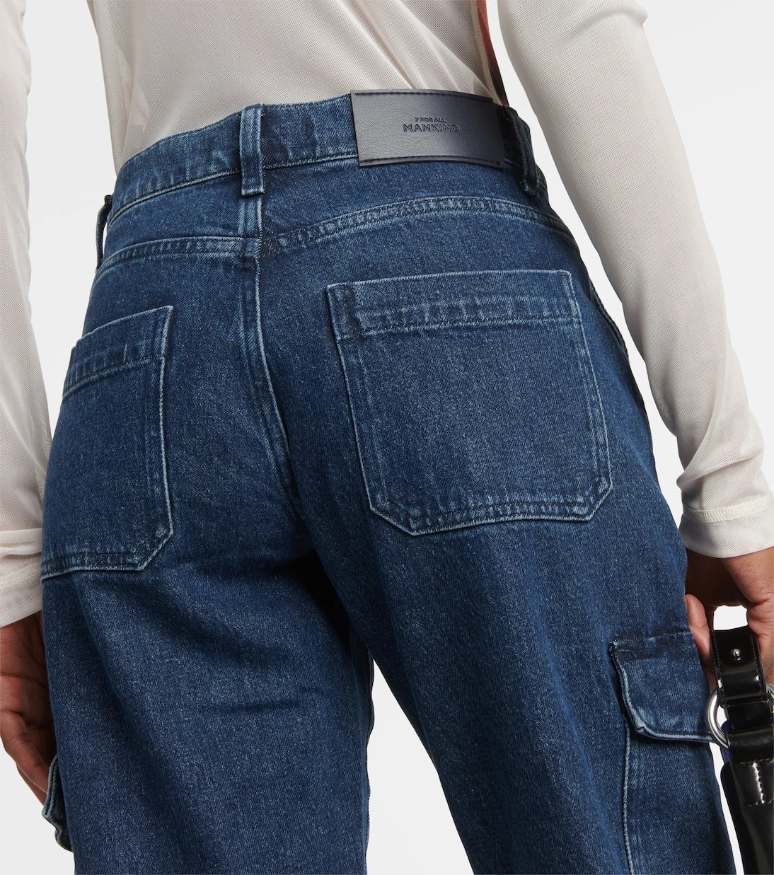 7 For All Mankind - Tess Cargo high-rise straight jeans