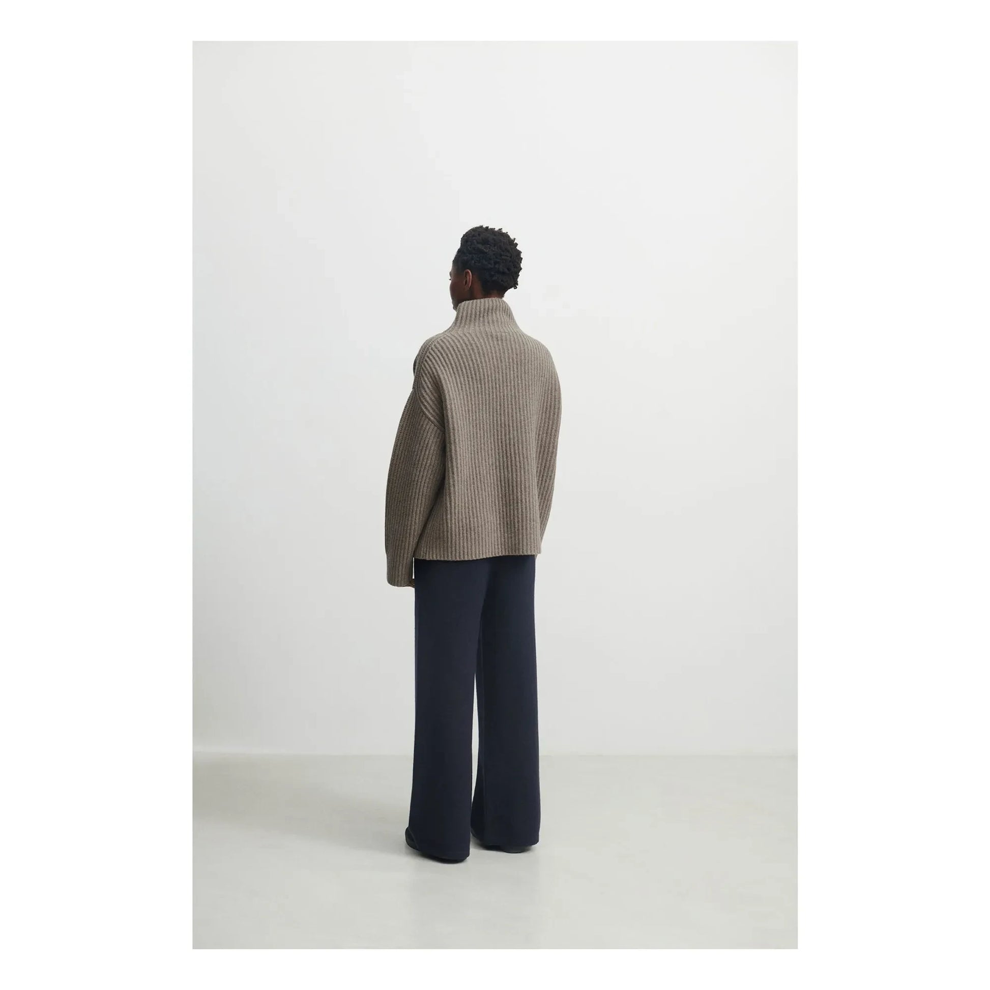 FUB - Rib Lamb Wool Sweater - Women's Collection | Beige