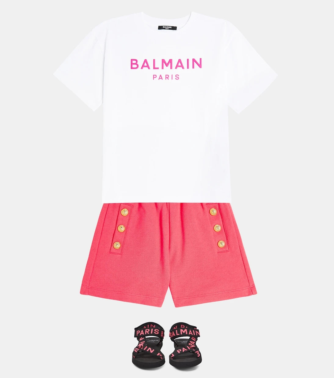 Balmain Kids - صنادل مطاطية بشعار الماركة