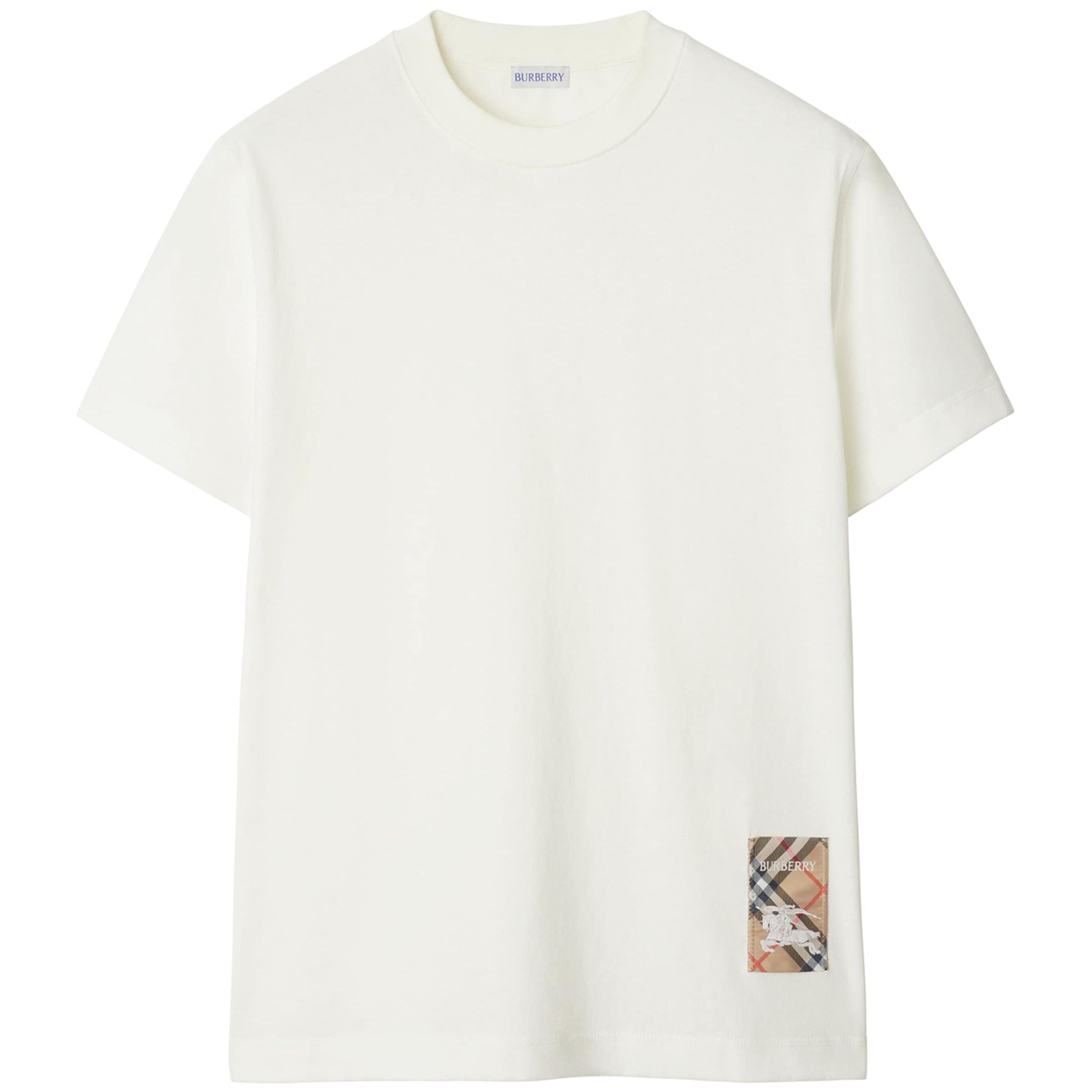 Burberry Cotton Check-Trim T-Shirt