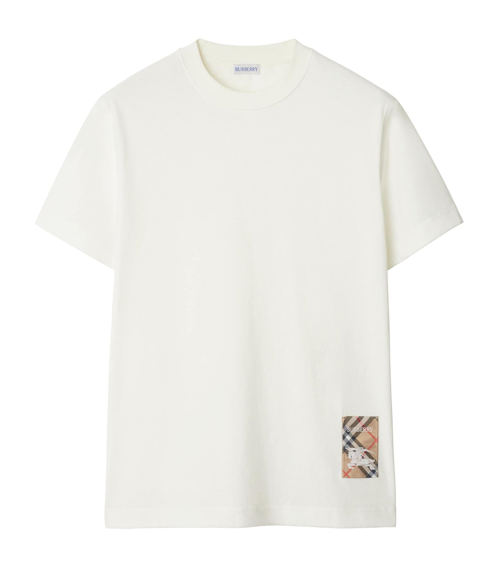 Burberry Cotton Check-Trim T-Shirt