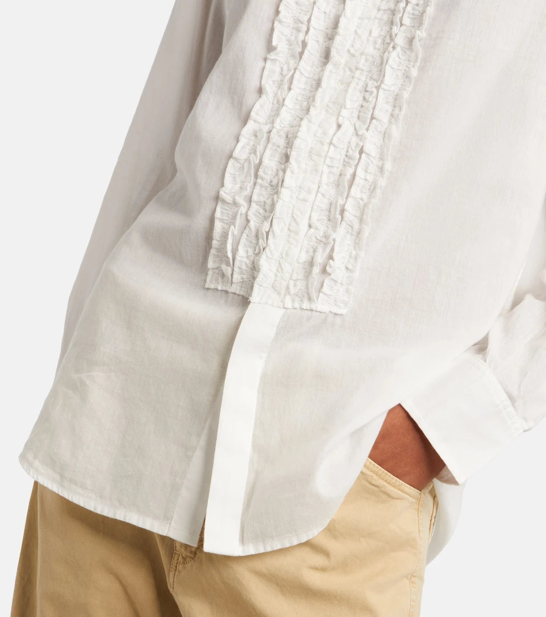Nili Lotan - Nathael ruffled cotton poplin shirt
