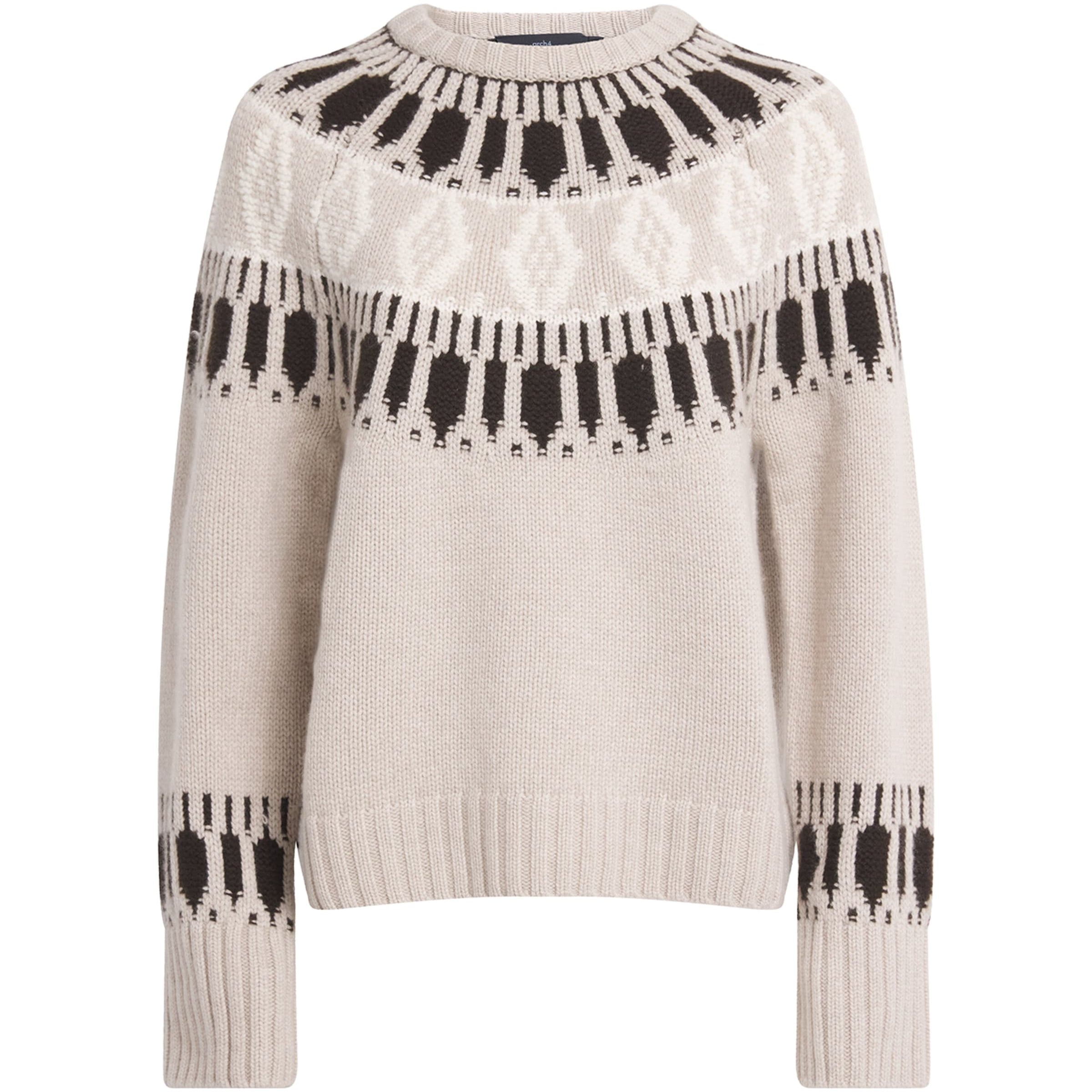 arch 4 Beige Cashmere Fair Isle Jackson Sweater
