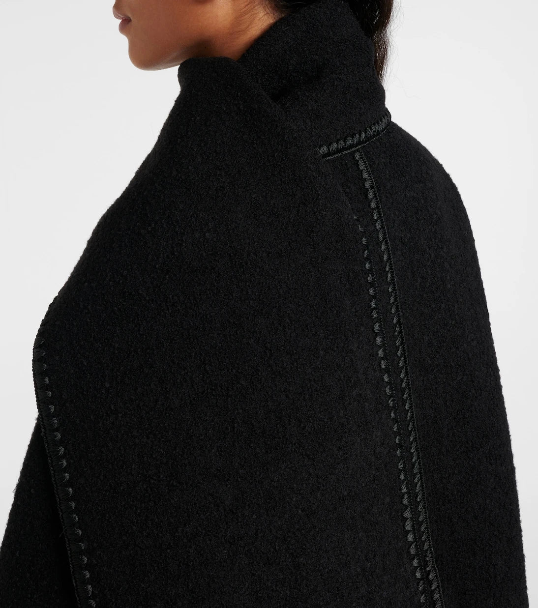 Toteme - Embroidered wool-blend scarf coat