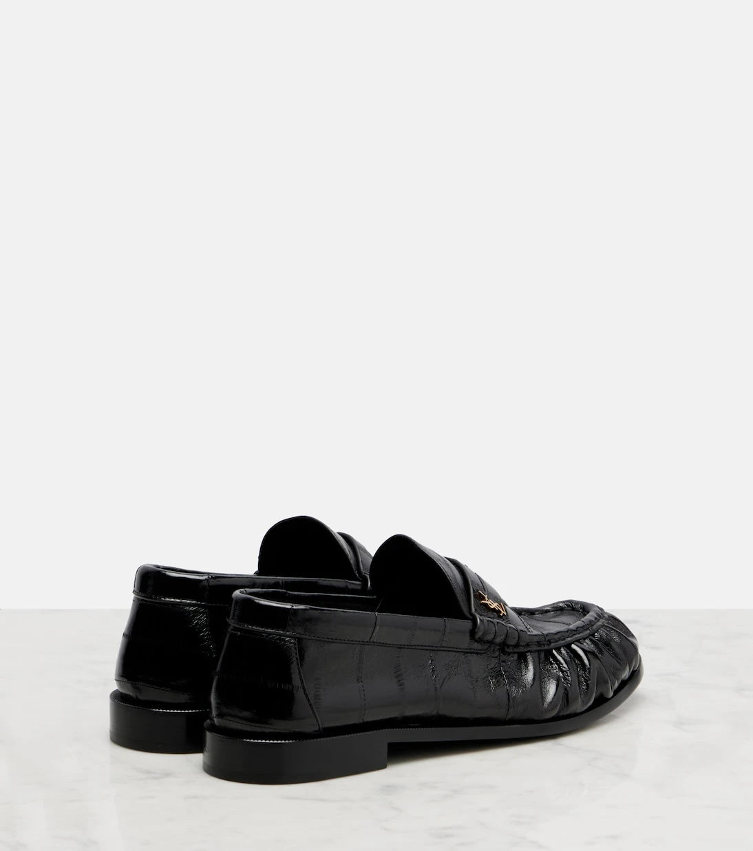 Saint Laurent - Eel leather penny loafers