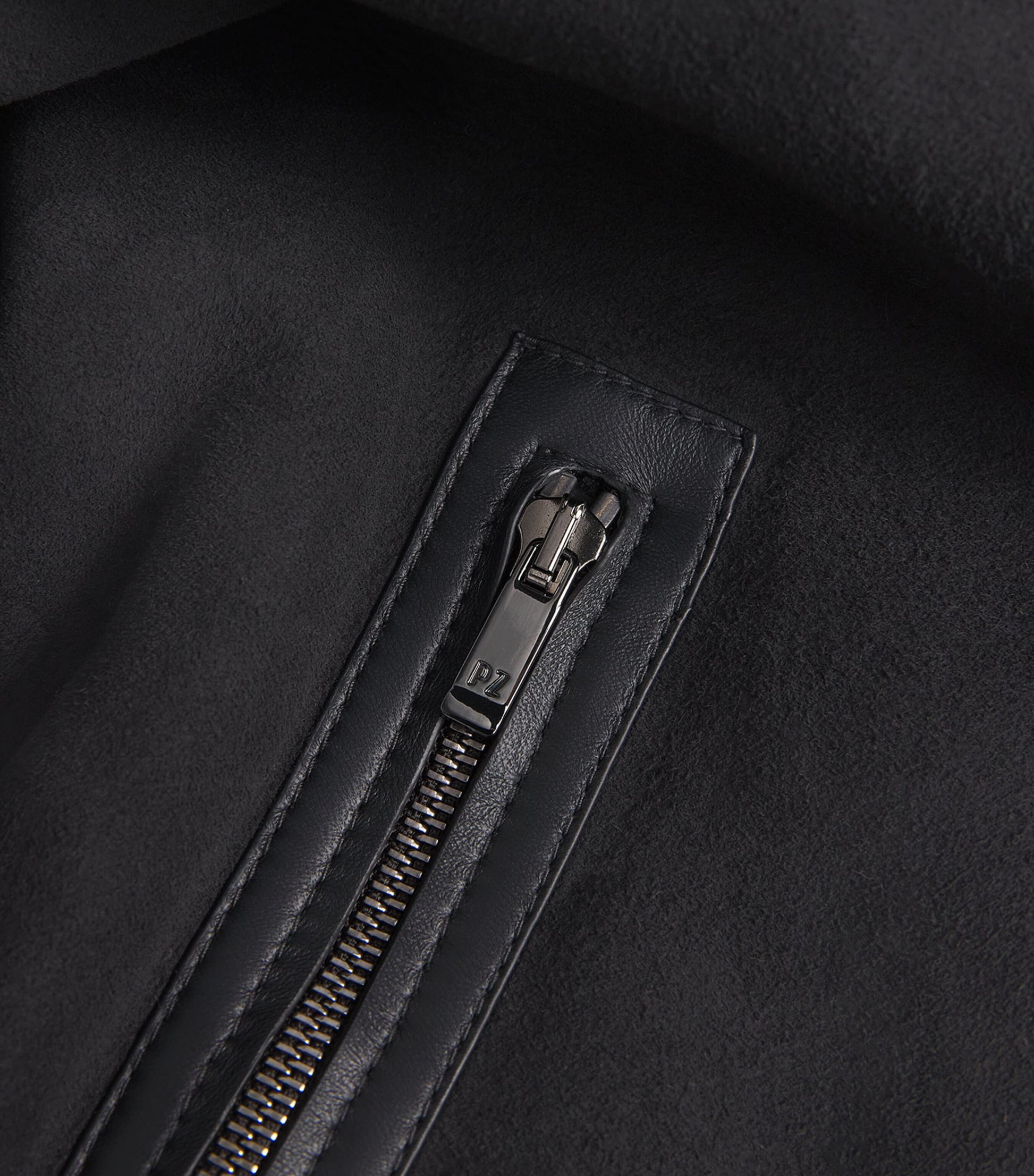 Pal Zileri Grey Suede Shearling Bomber Jacket