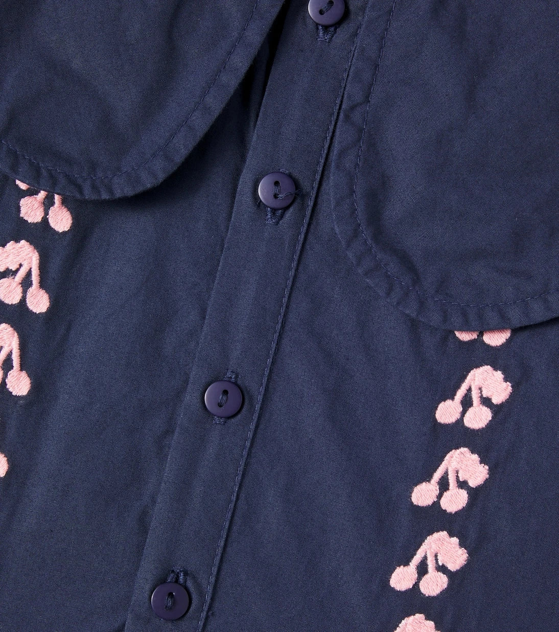 Tinycottons - Baby Cherries embroidered cotton onesie