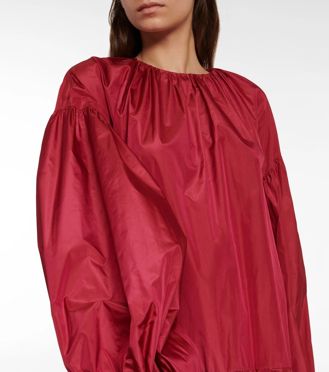 Valentino - Pleated taffeta midi dress