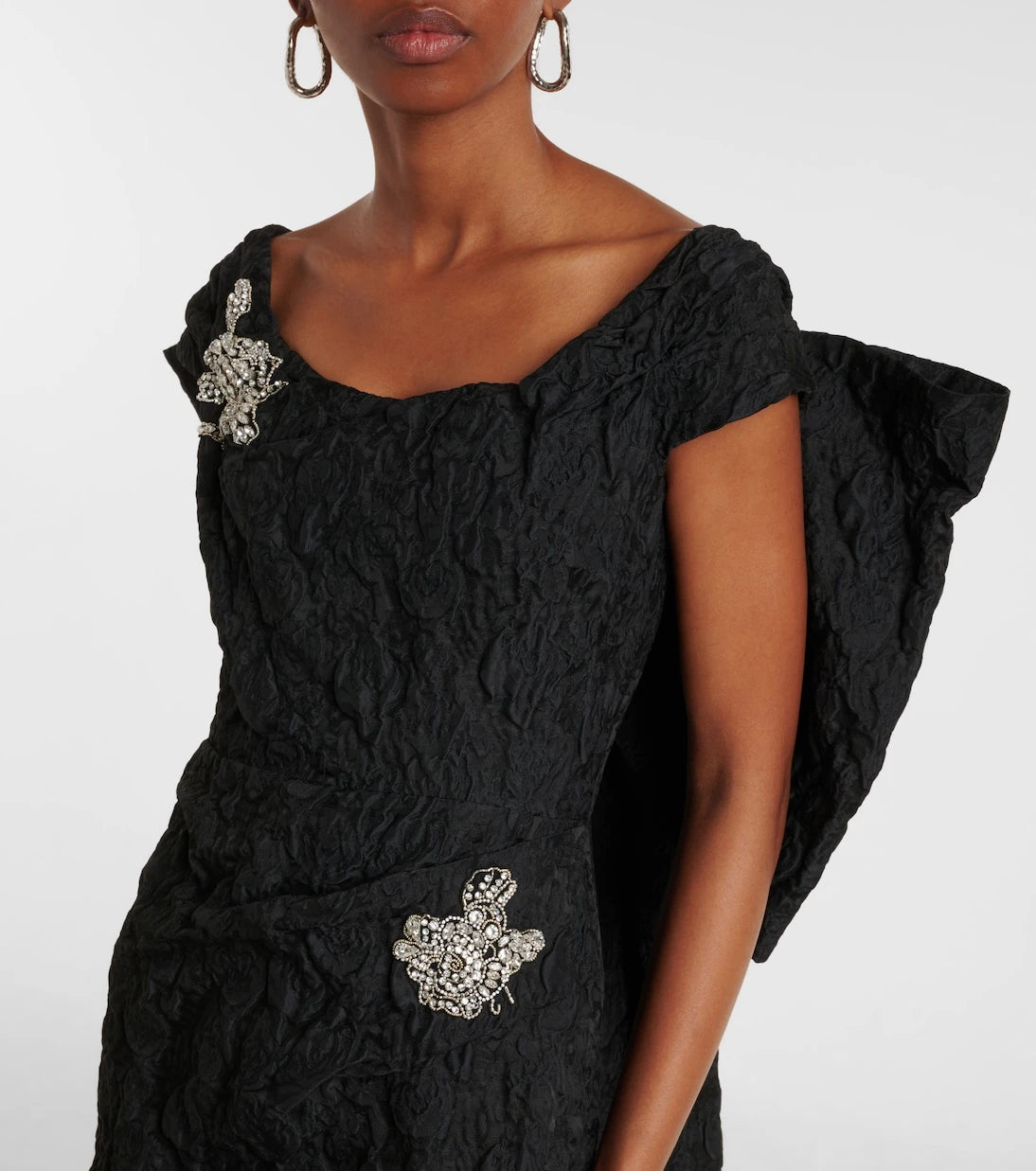 Erdem - Embroidered cloque jacquard gown