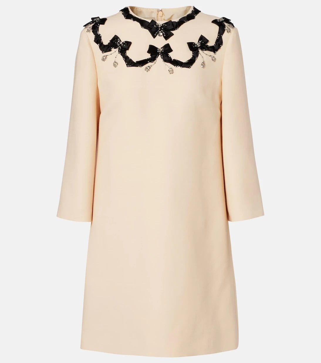 Valentino - Crepe Couture embellished minidress