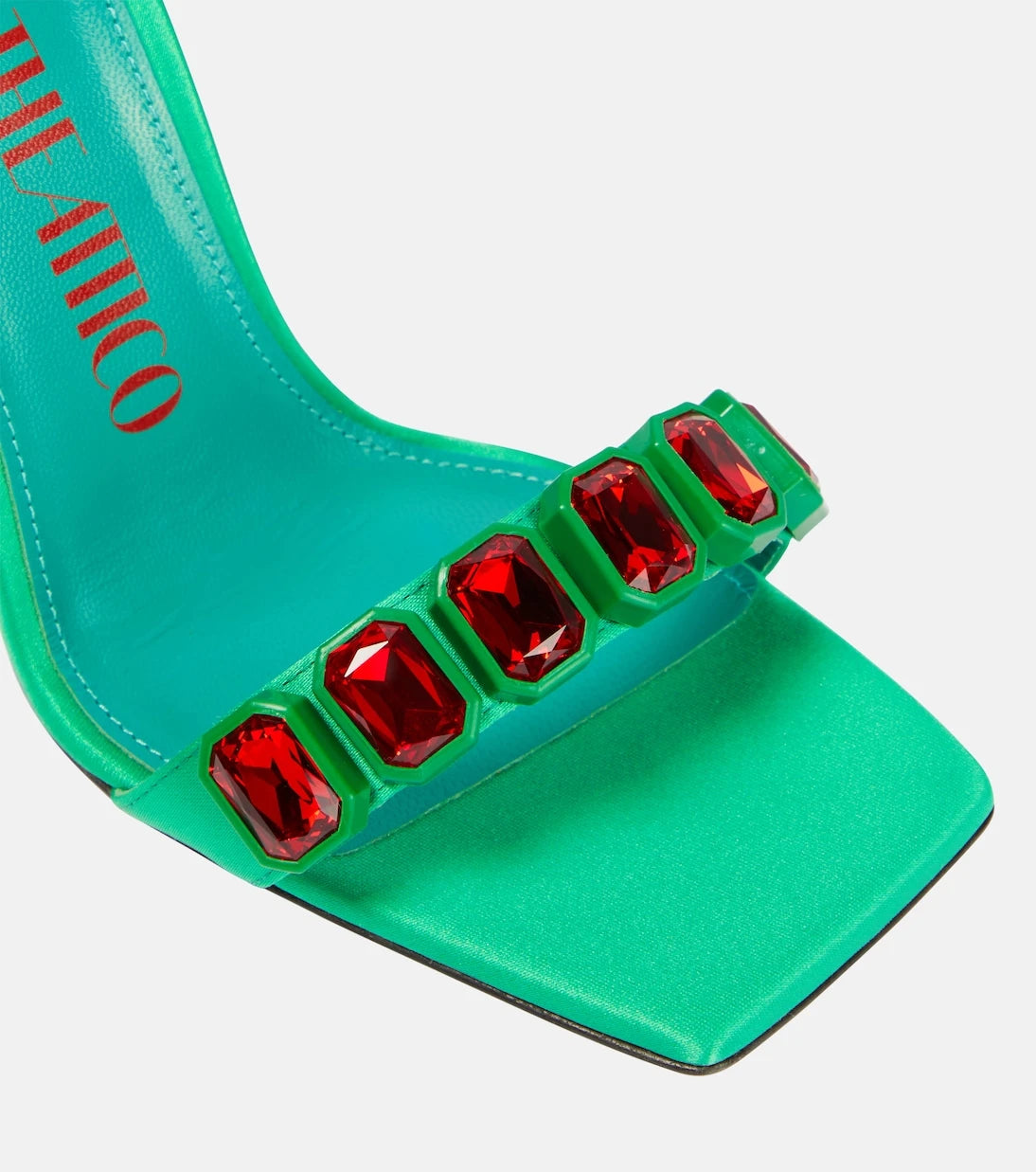 The Attico - Sienna embellished satin sandals