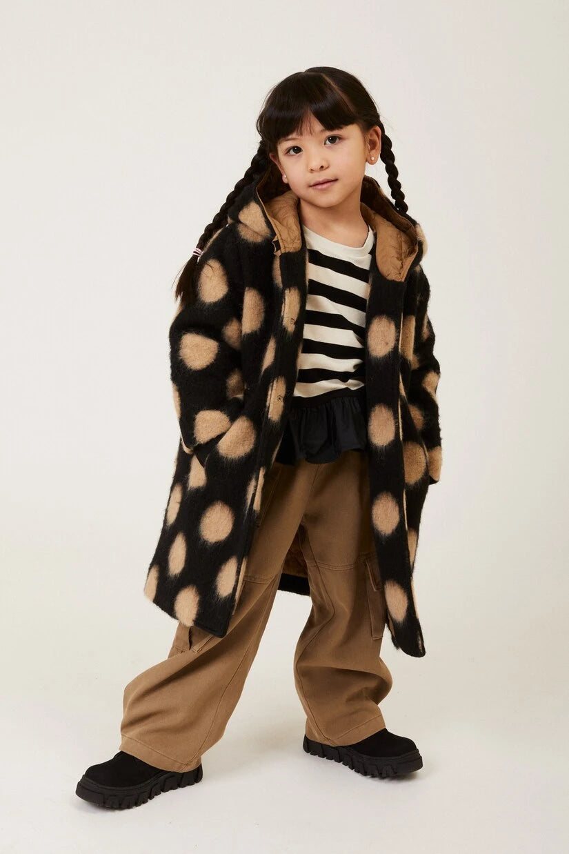 Monnalisa - Polka-dot wool-blend coat