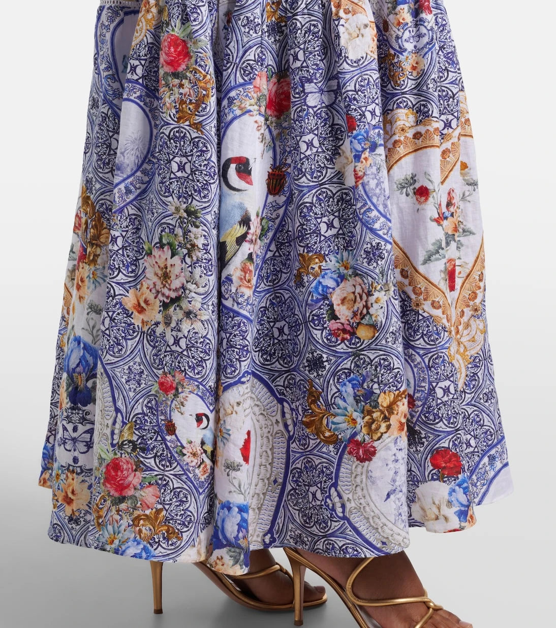 Camilla - Printed linen maxi dress