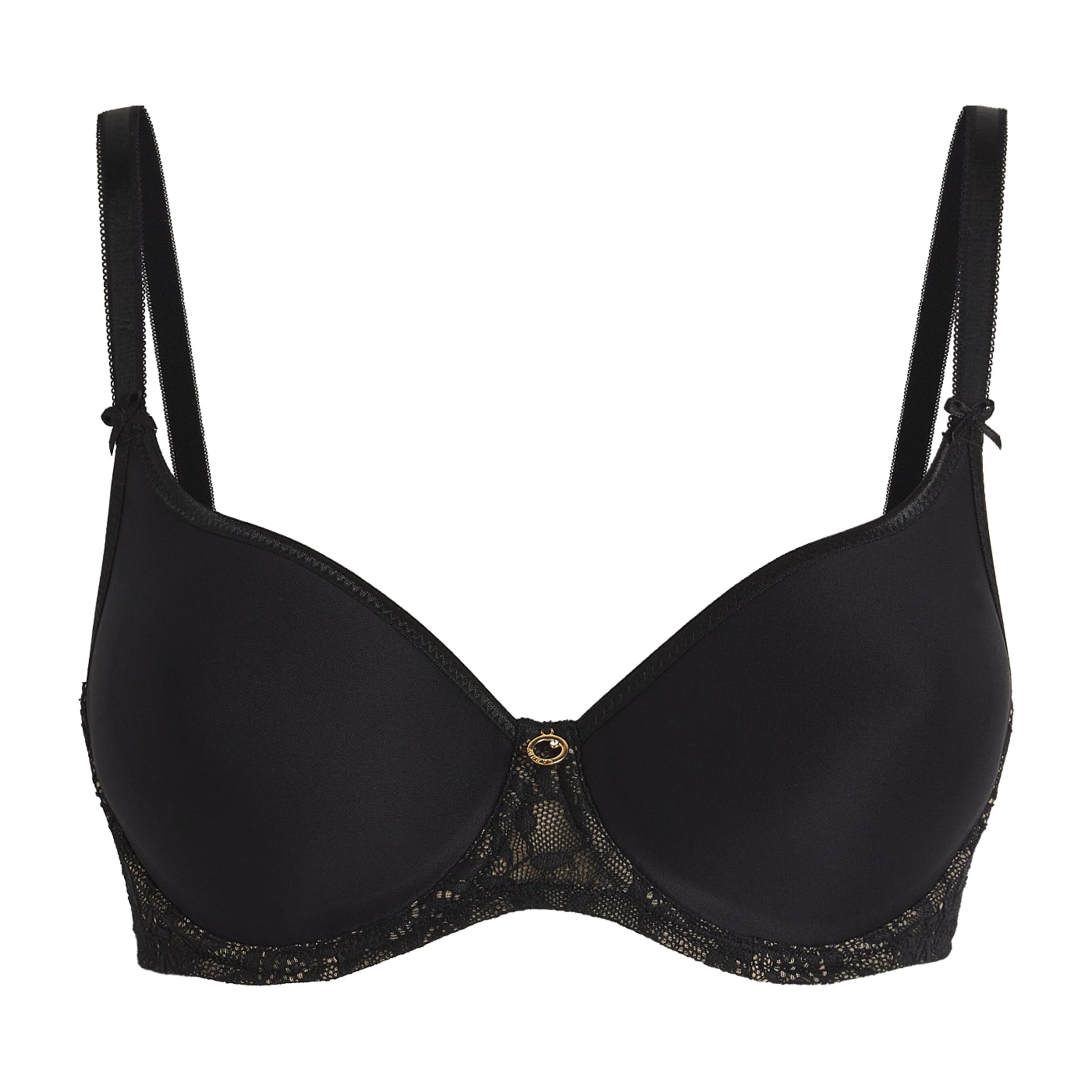 Aubade Black Lace-Trim Rosessence T-Shirt Bra