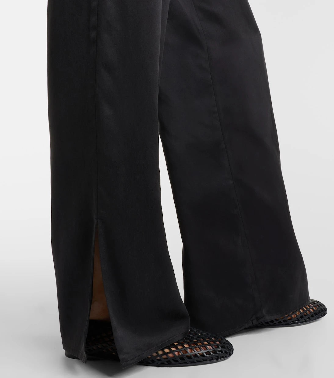 Asceno - Loreto silk charmeuse wide-leg pants