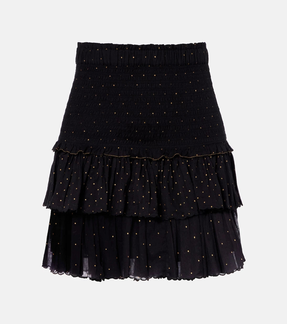 Marant Etoile - Polka-dot embroidered cotton miniskirt