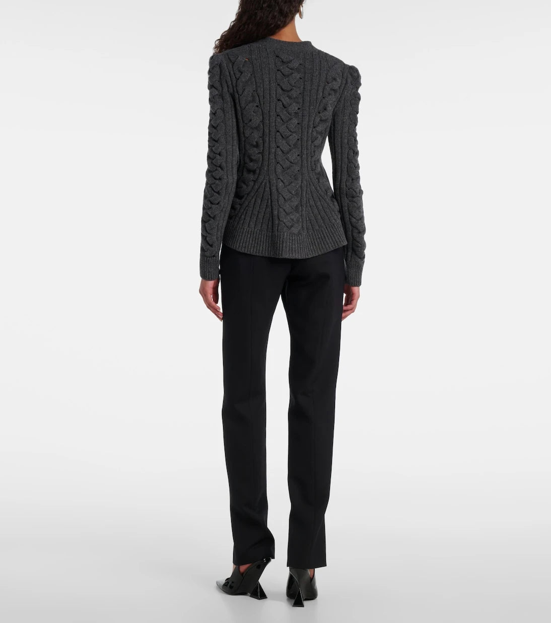 McQueen - Cable-knit wool and cashmere cardigan