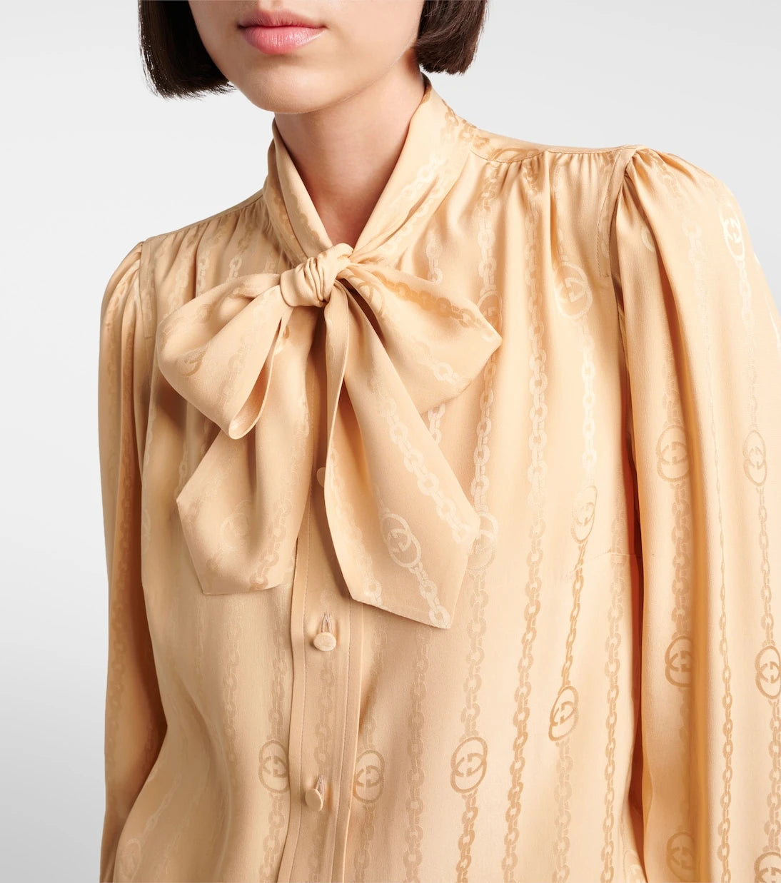 Gucci - Interlocking G silk jacquard shirt