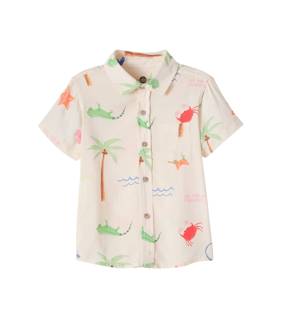 Pepita&Me - Printed bowling shirt