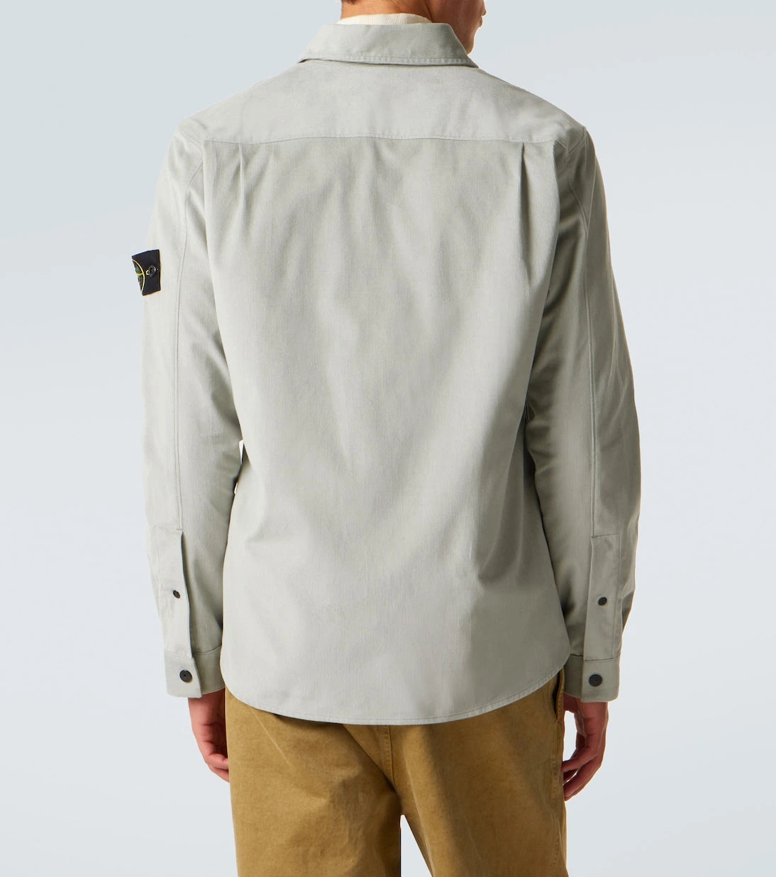 Stone Island - قميص خفيف بقَصّة فضفاضة من قماش الكوردروي القطني بشعار البوصلة