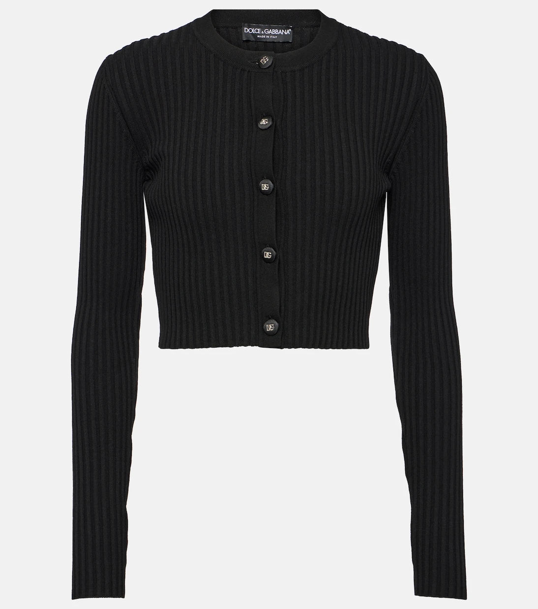 Dolce&Gabbana - Ribbed-knit cropped cardigan