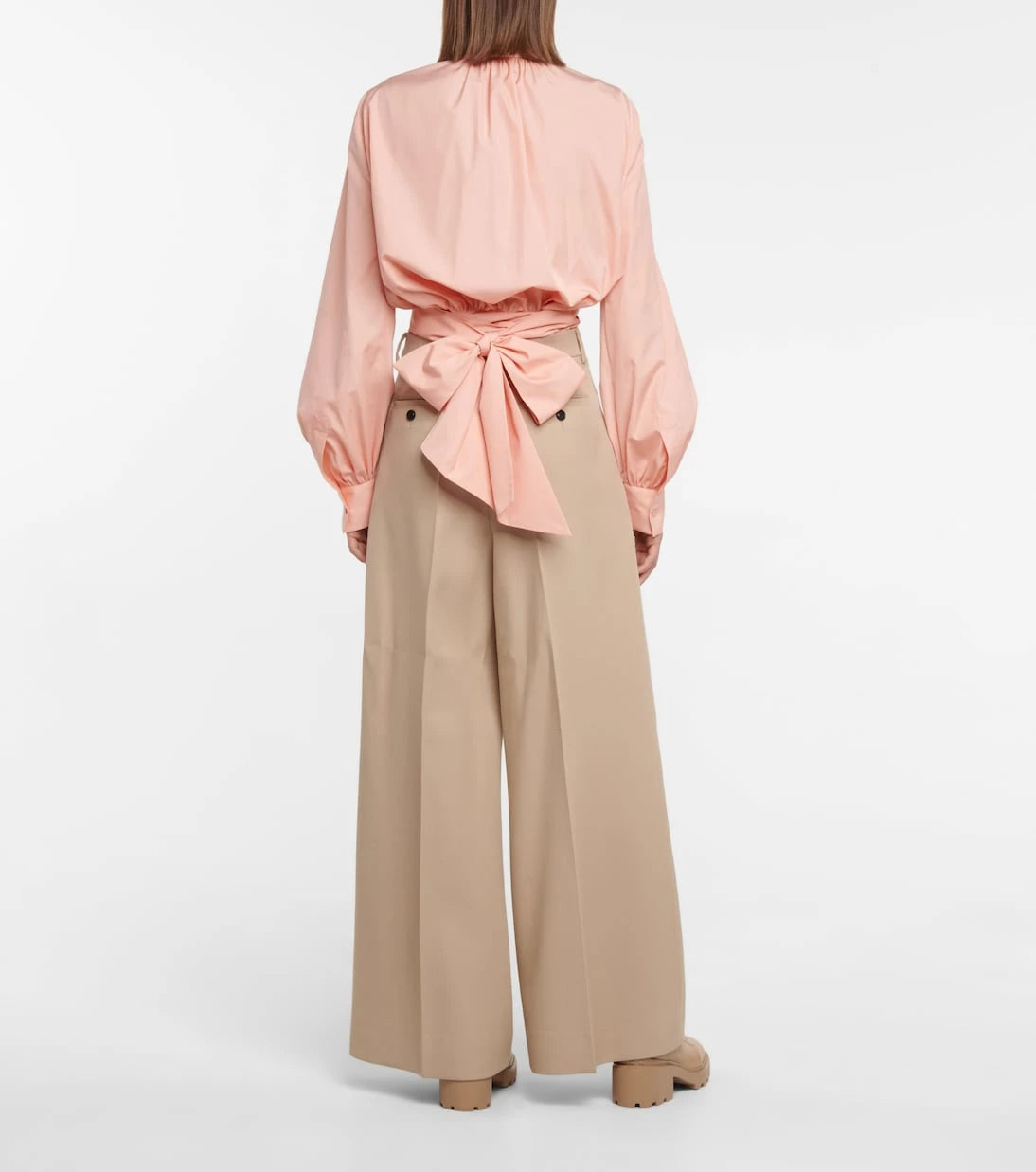 Tod's - Long-sleeved cropped cotton shirt