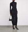 Skims Black Lace Long-Sleeve Maxi Dress