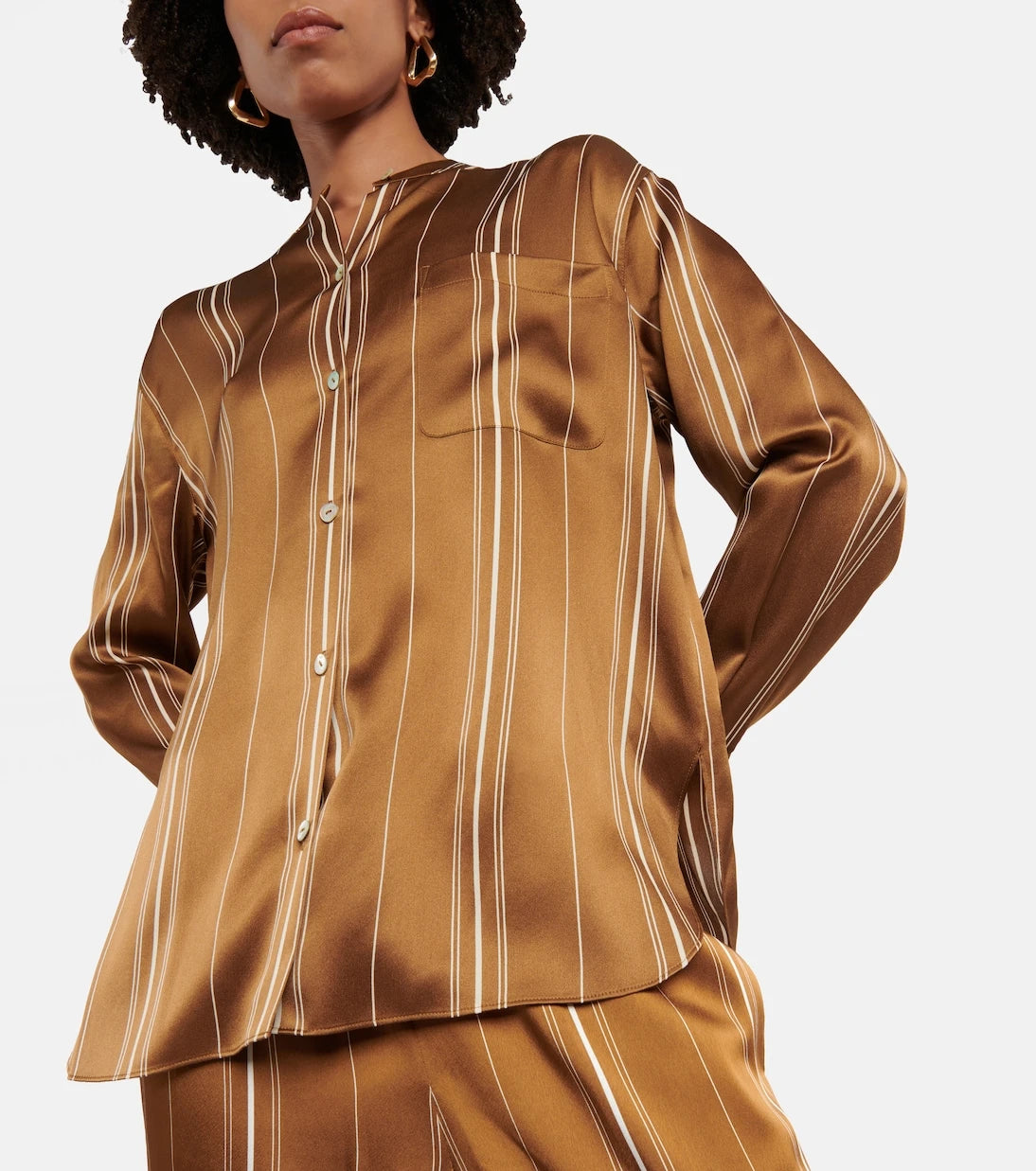 Vince - Striped silk shirt