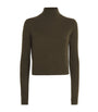 Green Cashmere High Neck Sweater