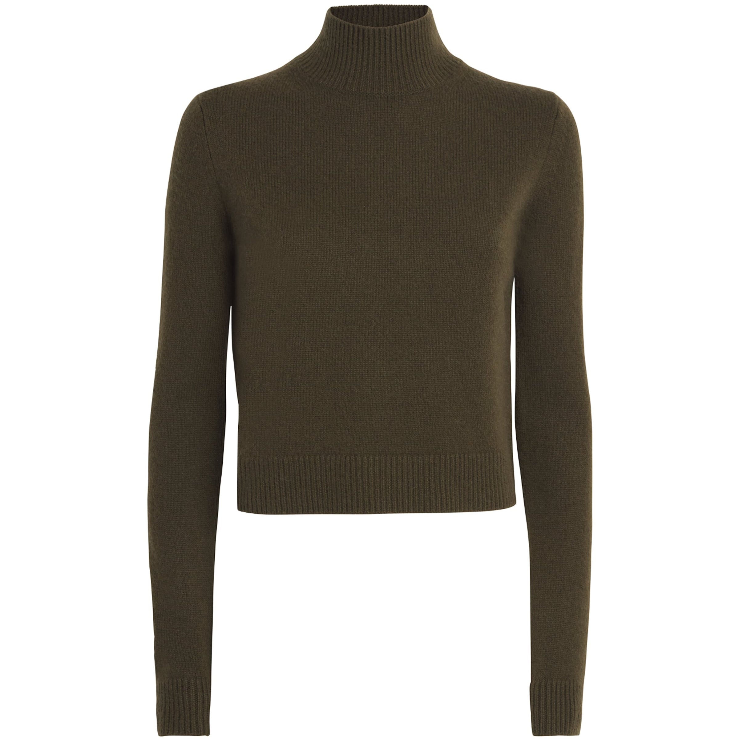 Green Cashmere High Neck Sweater