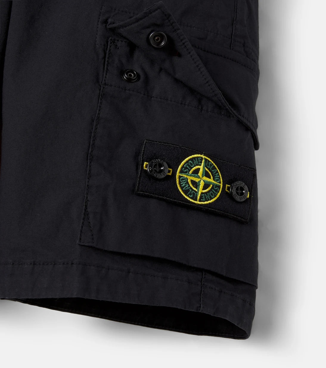 Stone Island Junior - شورت برمودا بوصلة قطني