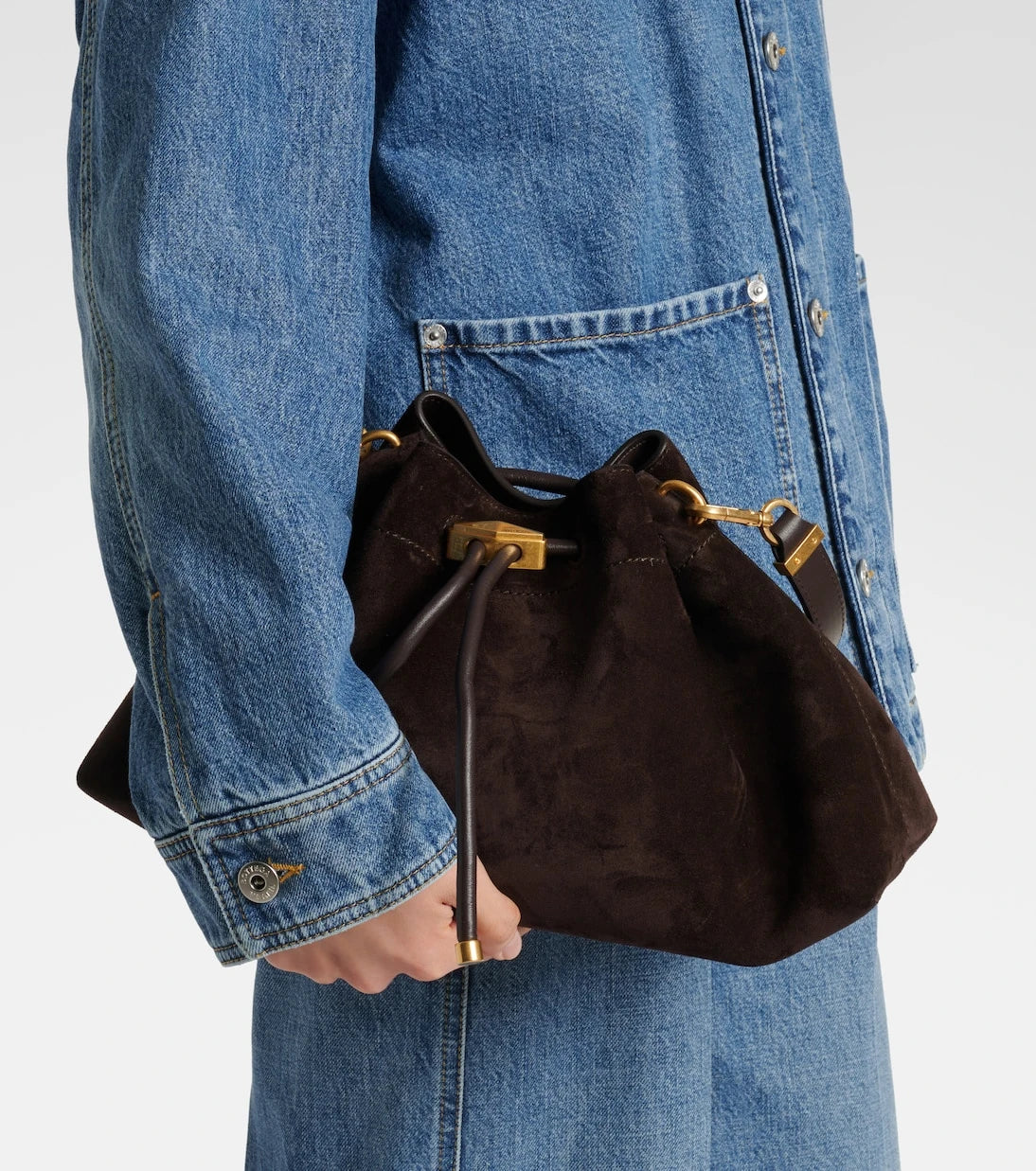 Jimmy Choo - Bon Bon Small suede bucket bag