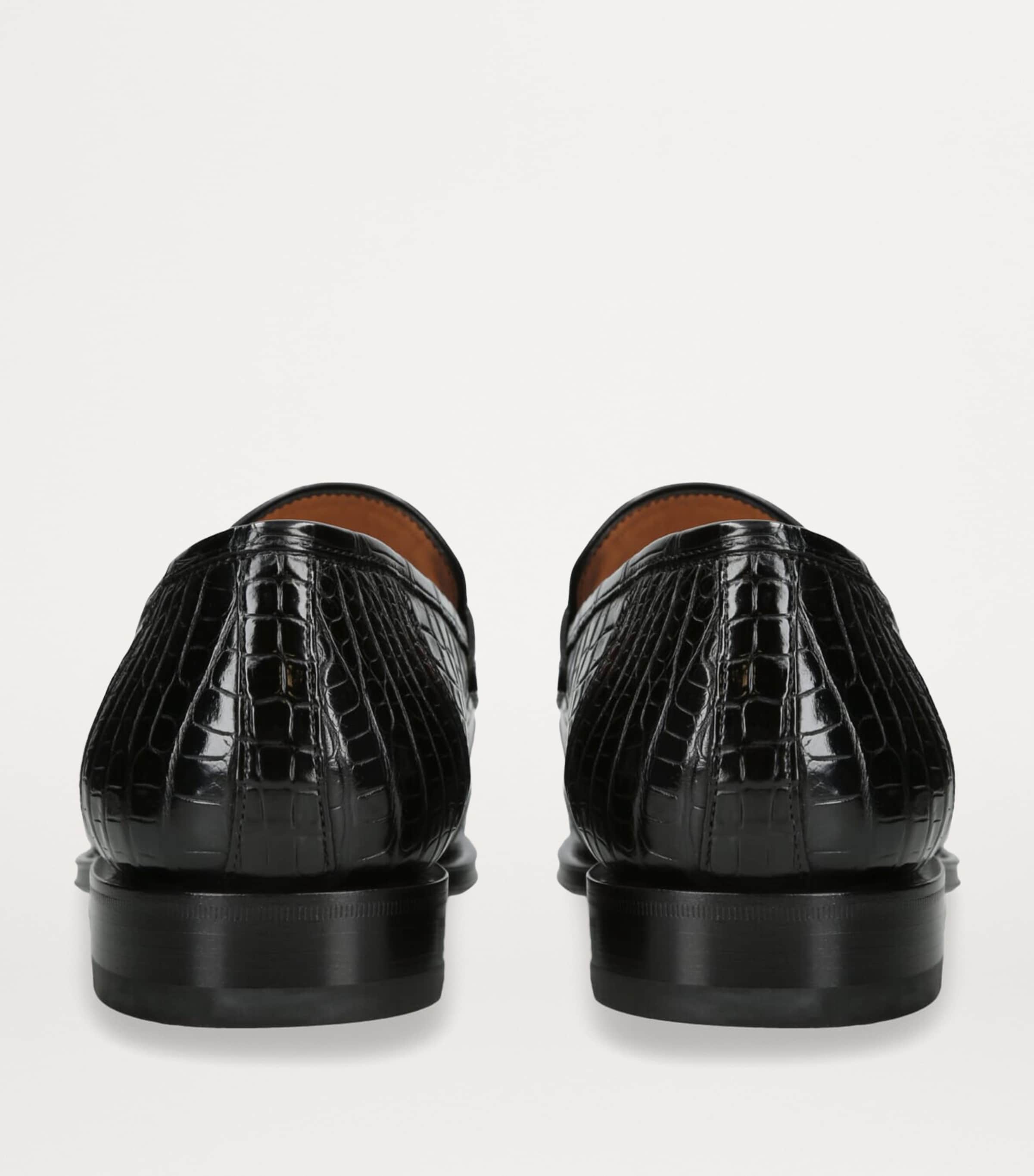 Crocodile Skin Duke Penny Loafers