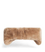 Yves Salomon Beige Rex Rabbit Headband