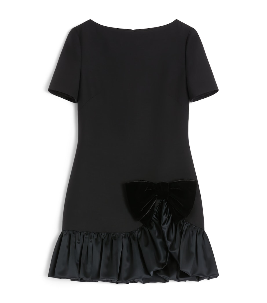 Valentino Black Wool-Silk Mini Dress