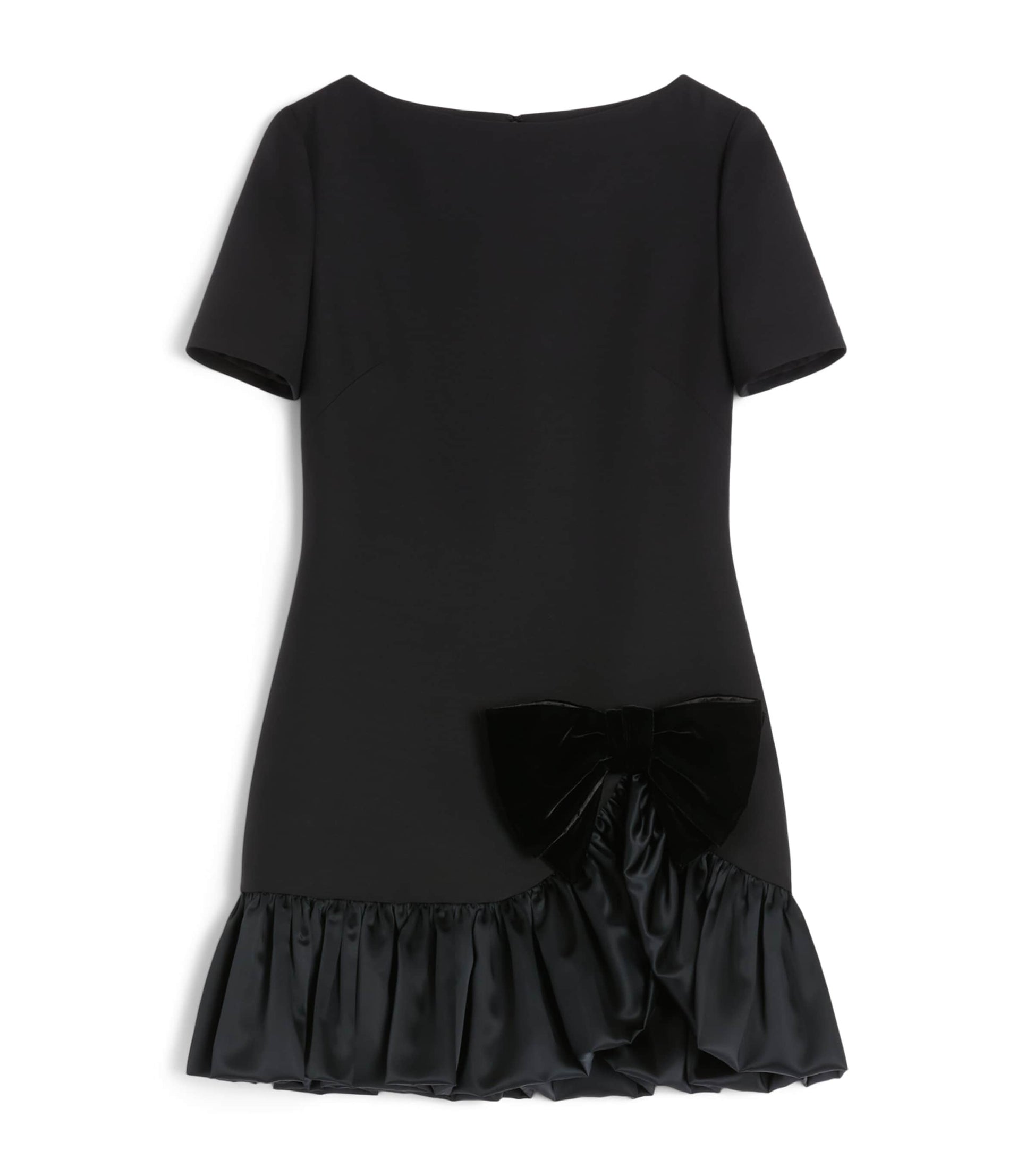 Valentino Black Wool-Silk Mini Dress