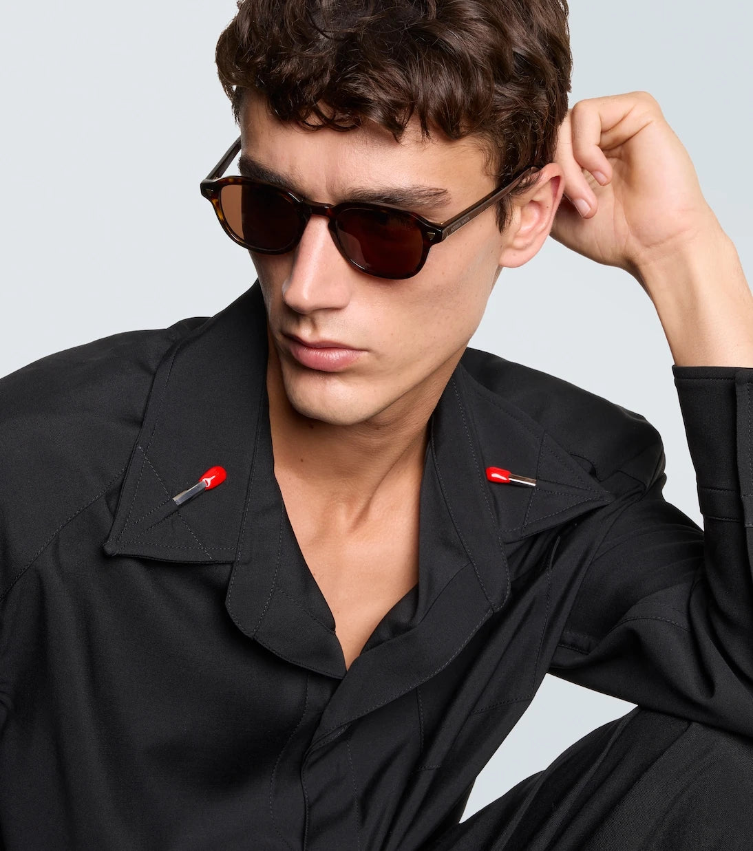 Bottega Veneta - Triangle Stud round sunglasses