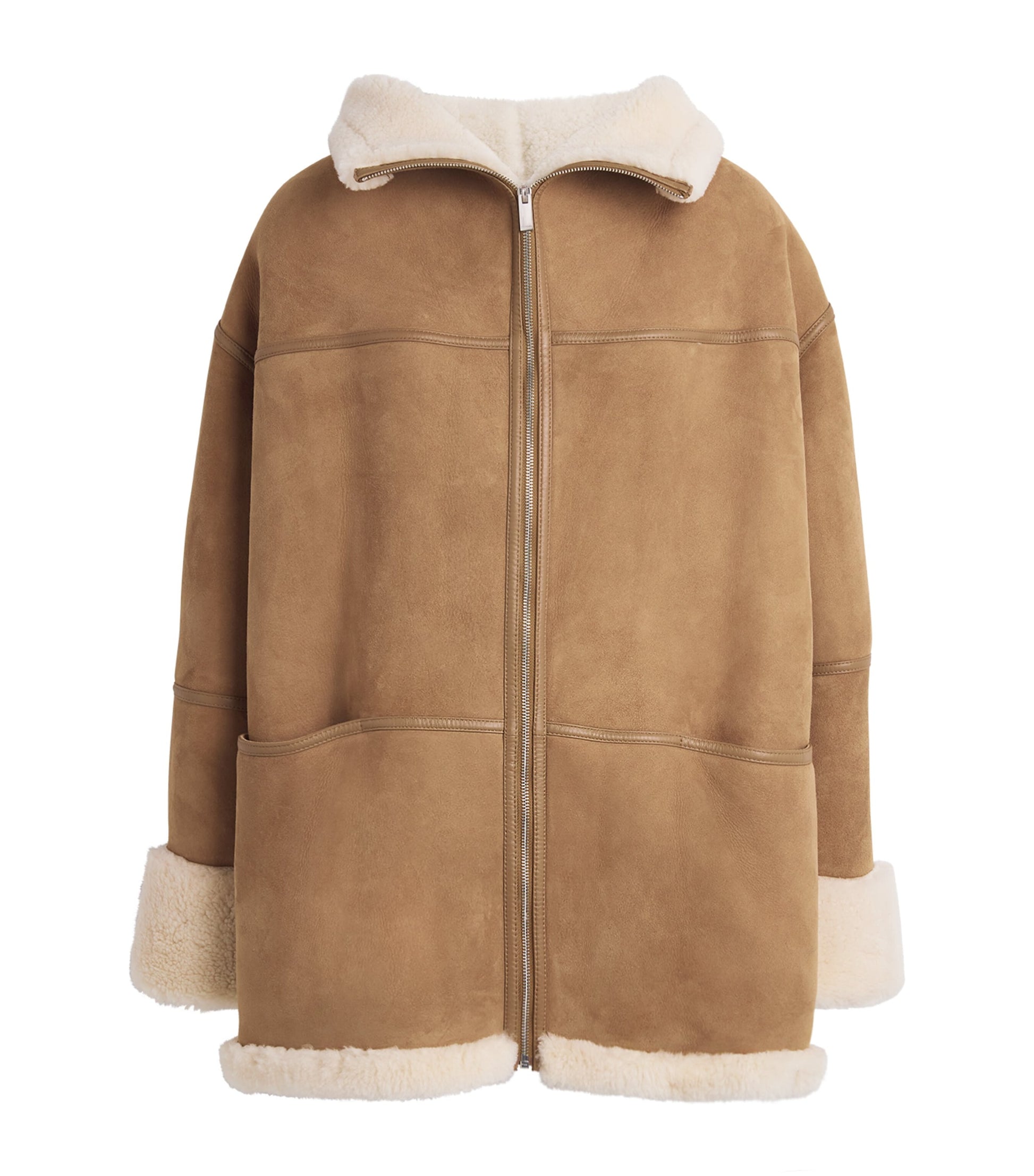 Toteme Beige Shearling Signature Jacket