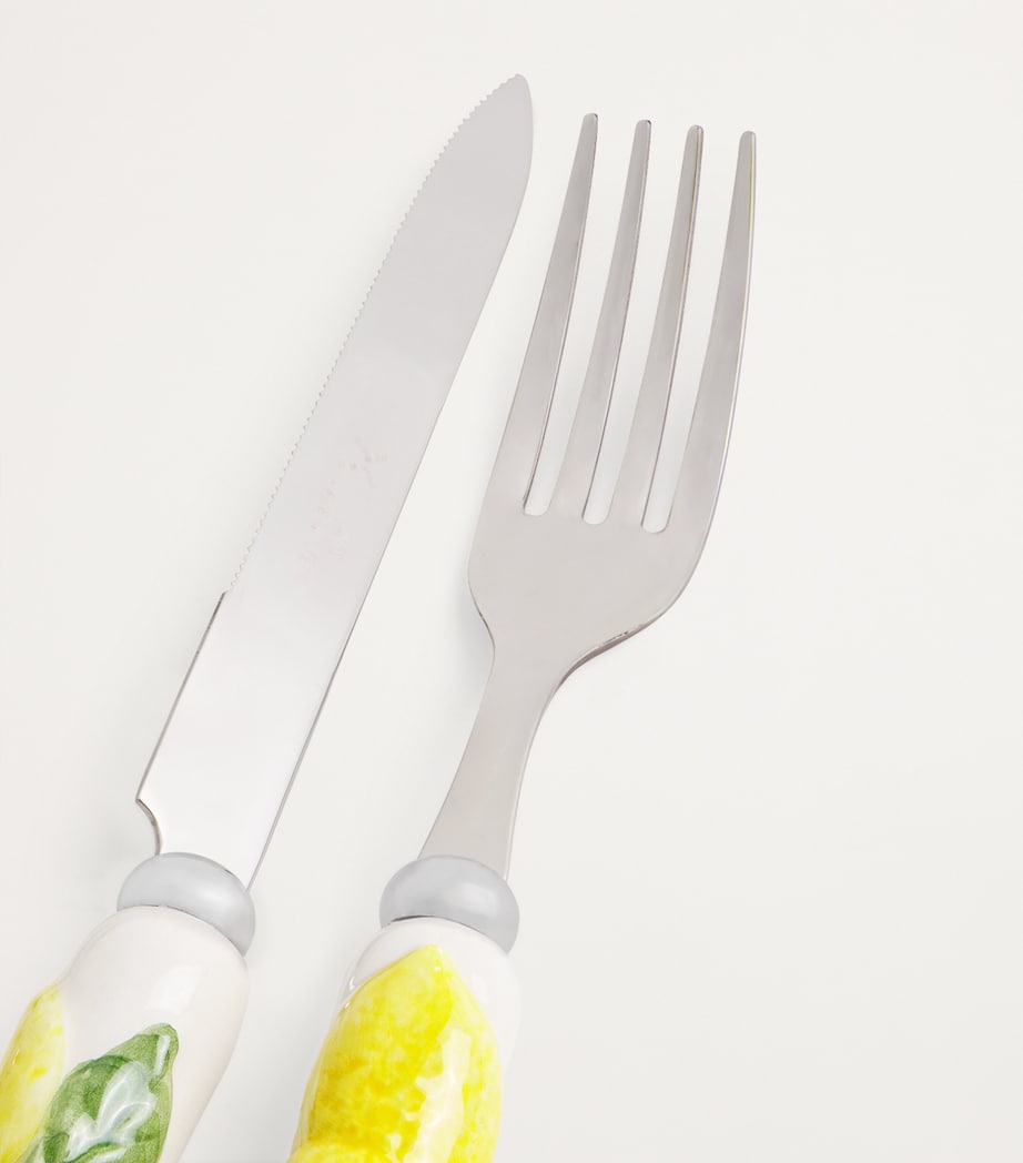 Ceramic Lemon 4-Piece Cutlery Set