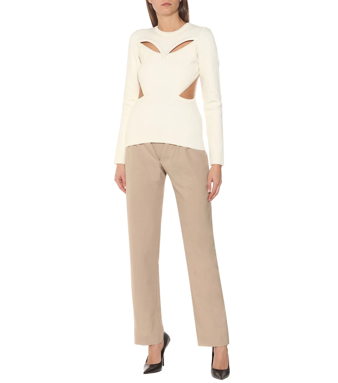 Y/Project - Cutout wool-blend sweater