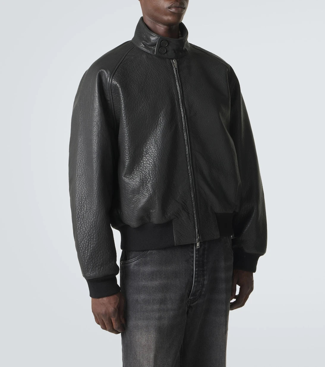 Studio Nicholson - Over leather bomber jacket