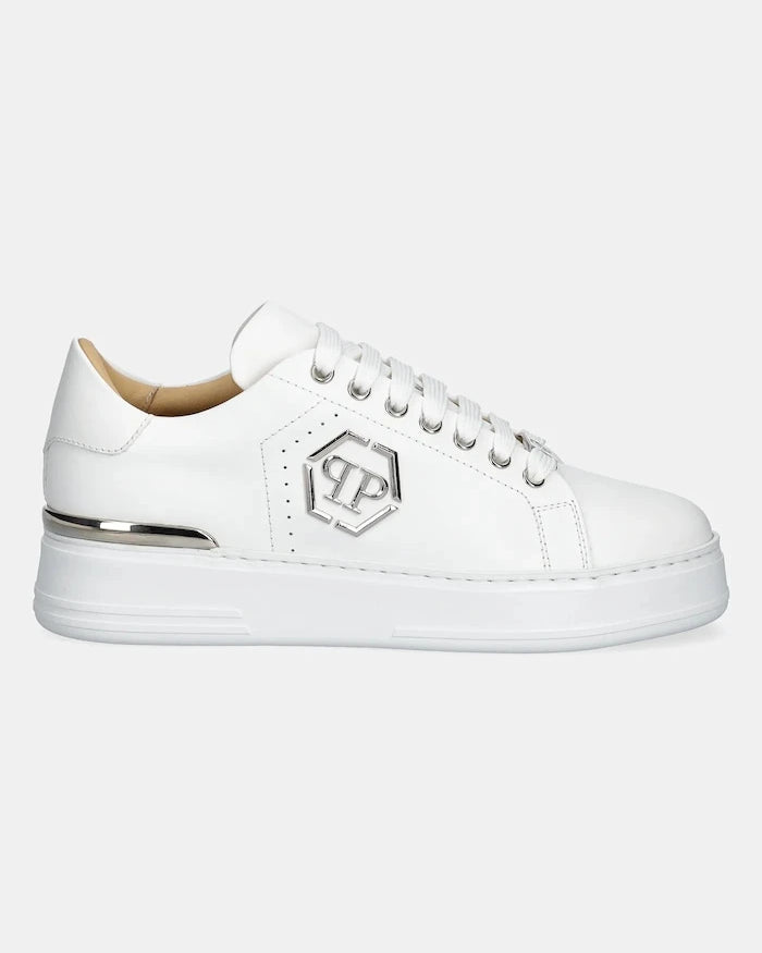 Кожени маратонки Philipp Plein Nappa Lo-Top Hexagon