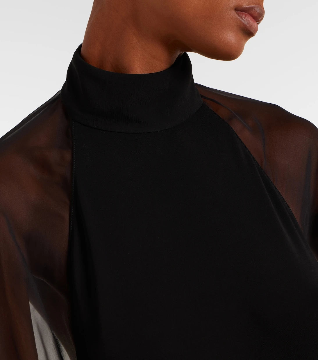 Ralph Lauren Collection - فستان تيلي جيرسيه بكاب