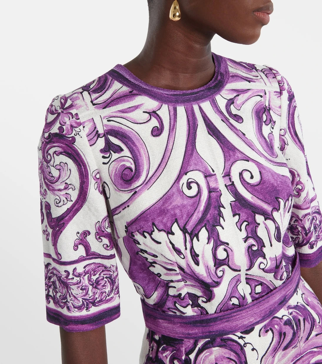 Dolce&Gabbana - Majolica cotton-blend minidress